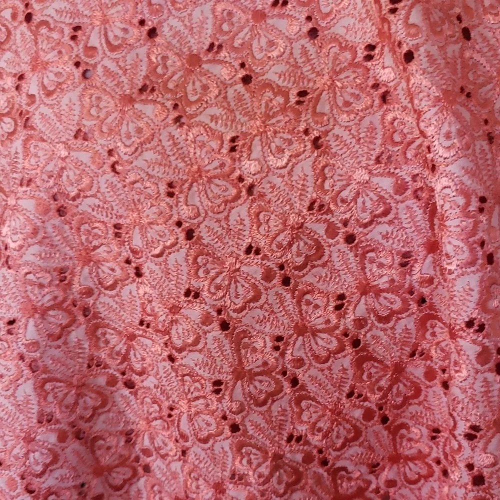 Little Jouneys Chicago coral embroidery eyelet wrap shawl
